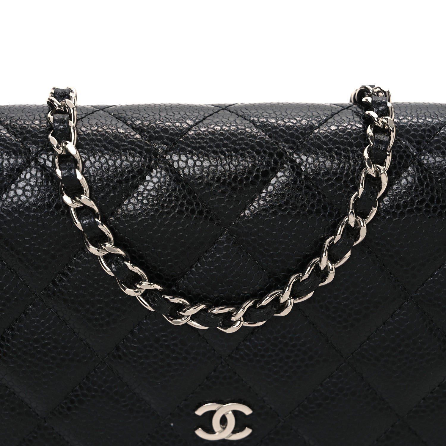 Chanel Caviar Quilted Wallet on Chain WOC Black 9 of 11