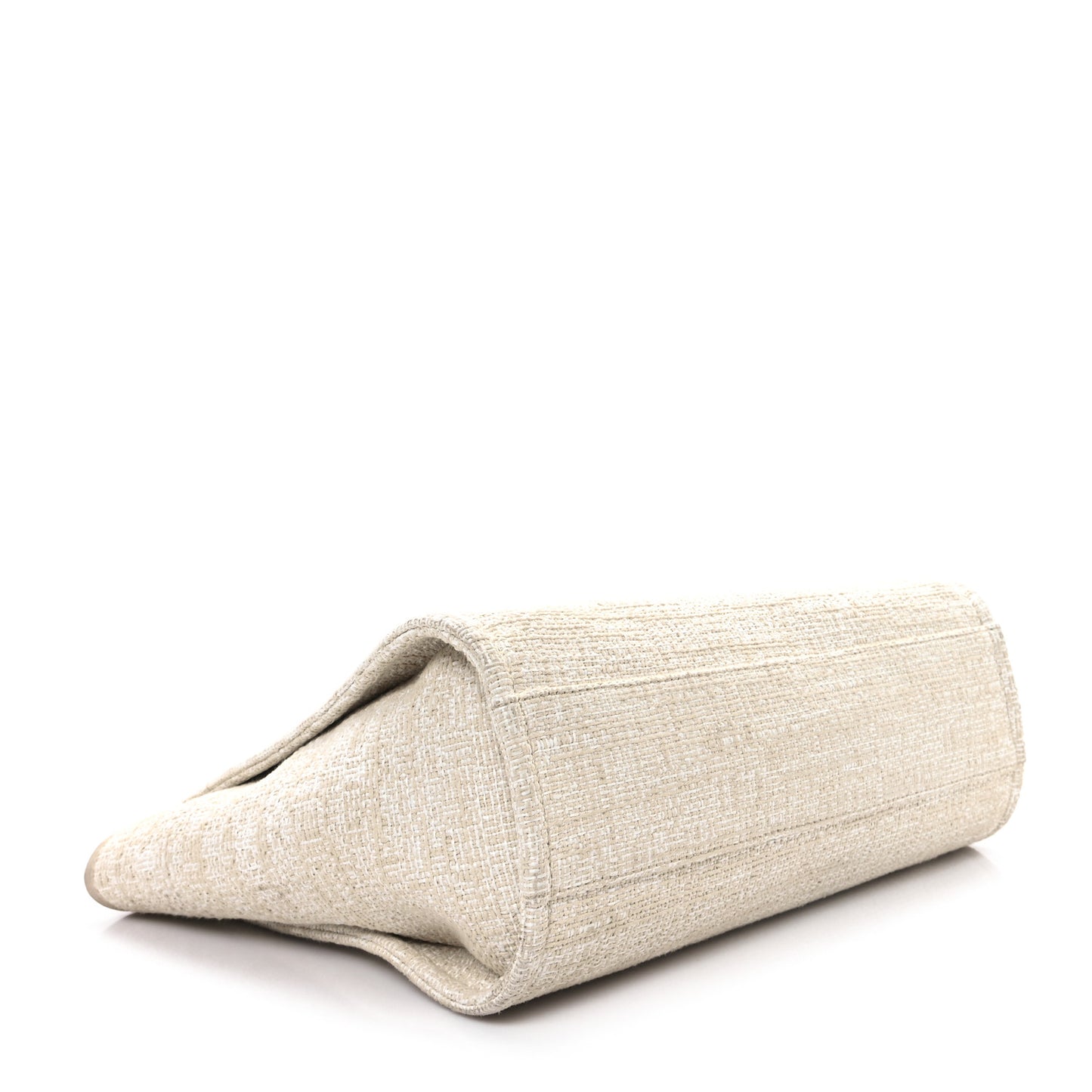 Lurex Boucle Small Deauville Tote Ivory