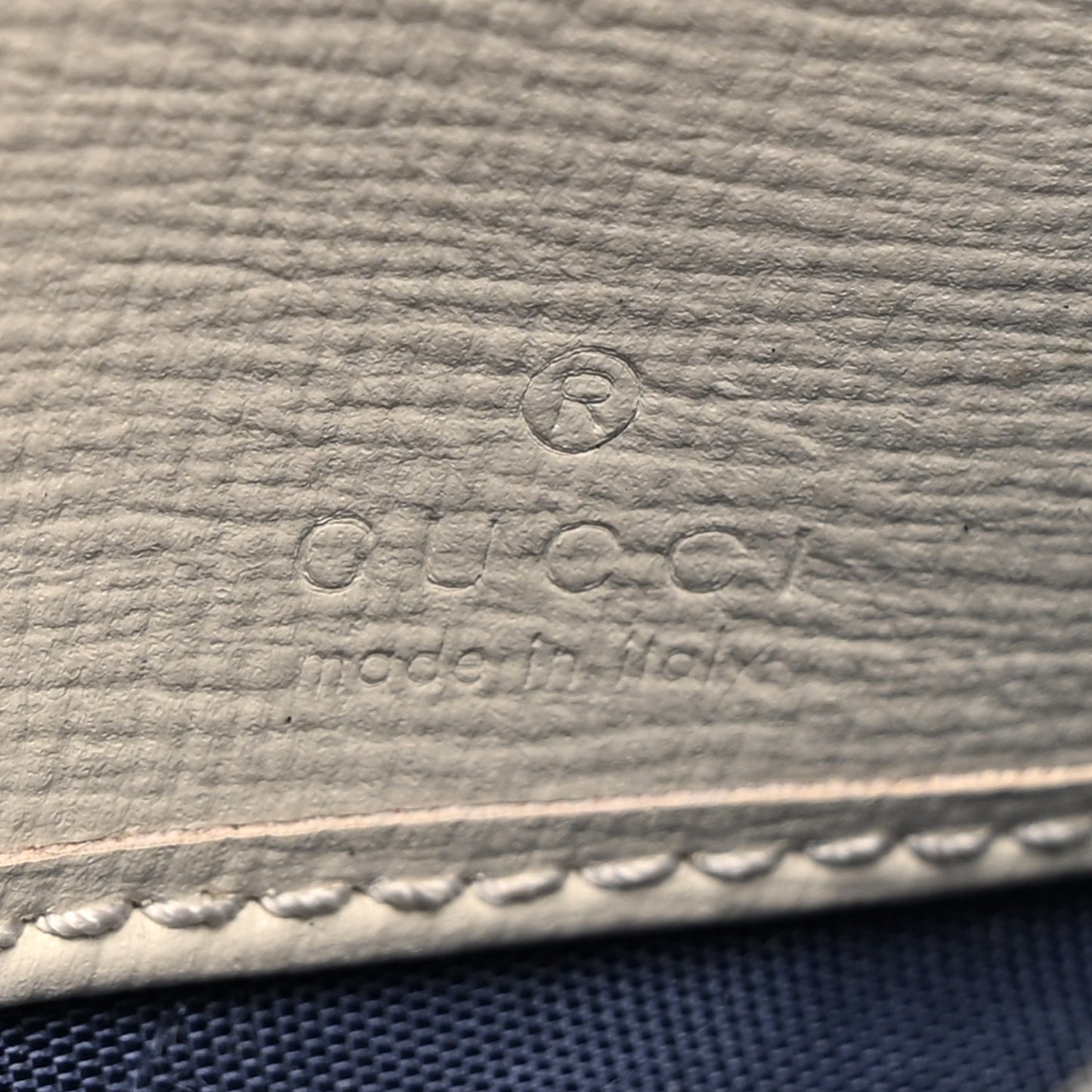 GG Supreme Monogram Textured Calfskin Web Jackie 1961 Chain Wallet Beige Ebony Mystic White