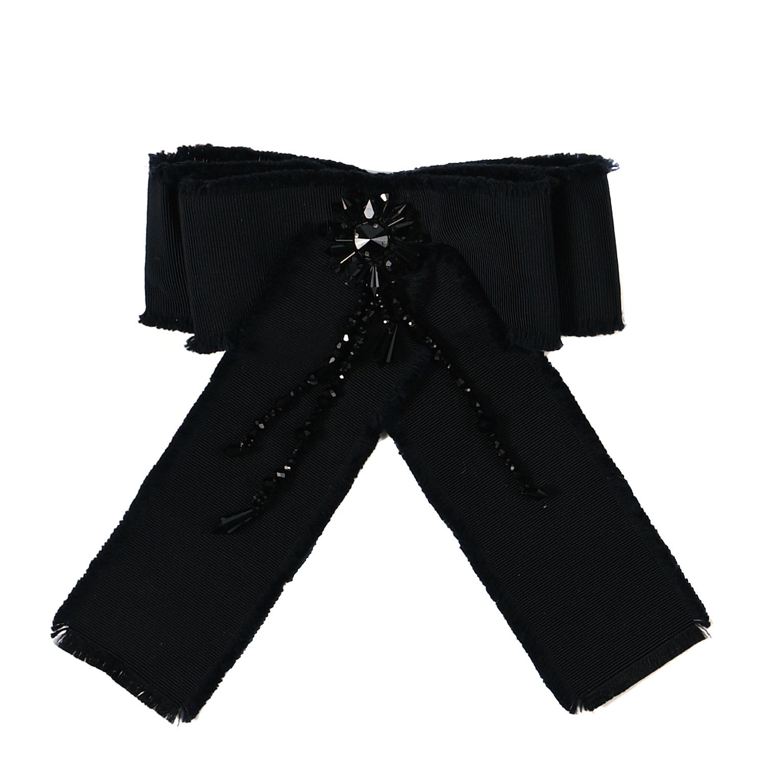 GUCCI ブラックリボンブローチ Gucci Grosgrain Crystal Bow Brooch Black 1099668 – FASHIONPHILE