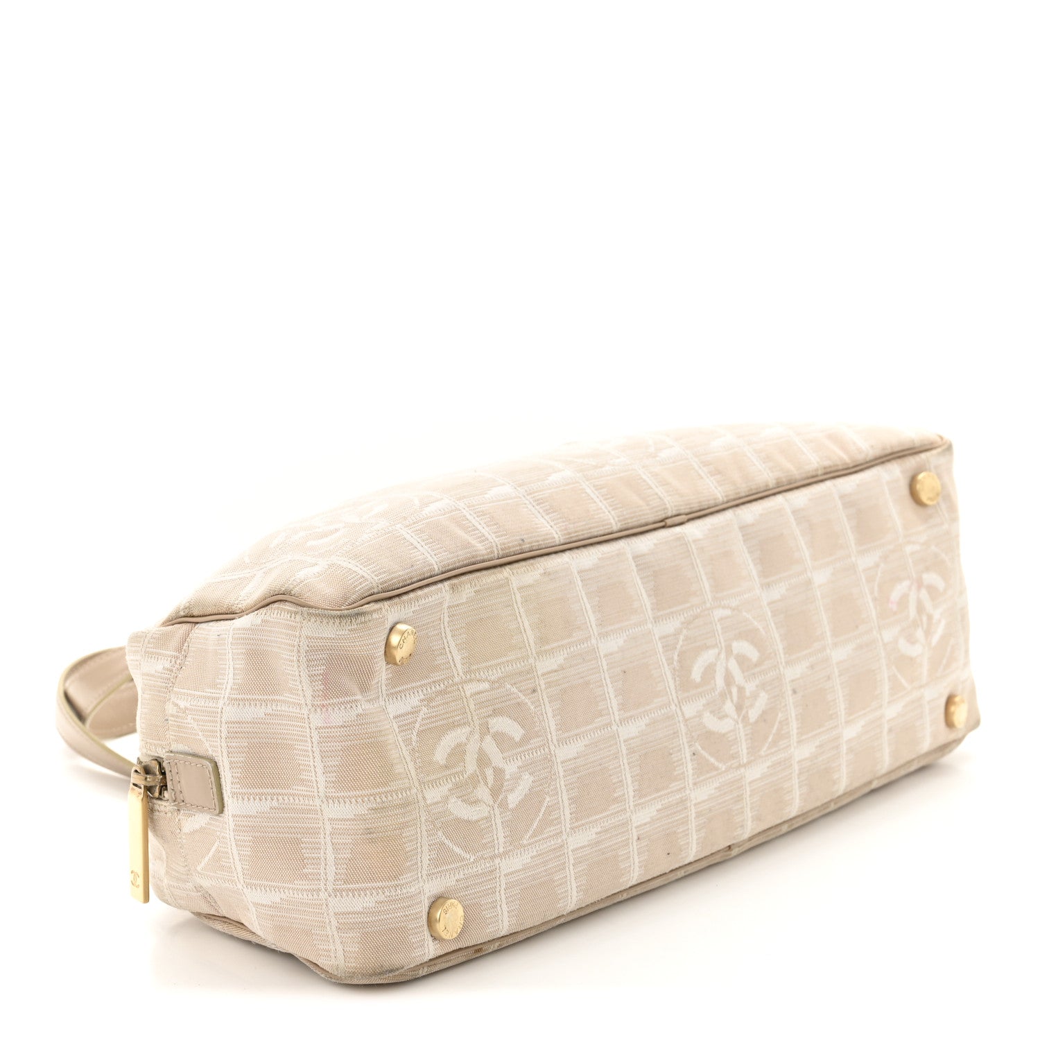 Chanel Nylon Travel Bowler Beige 4 of 12