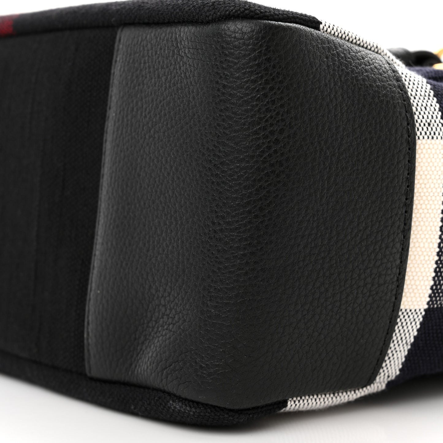 Canvas Mega Check Large Baildon Messenger Bag Navy