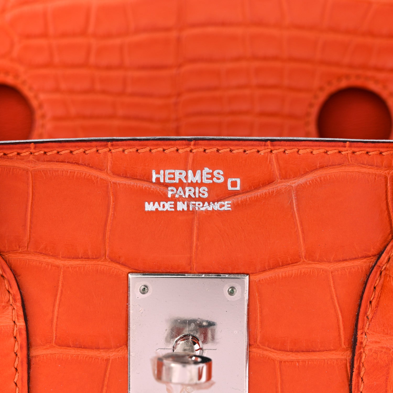Hermes Matte Alligator Birkin 35 Orange 6 of 11