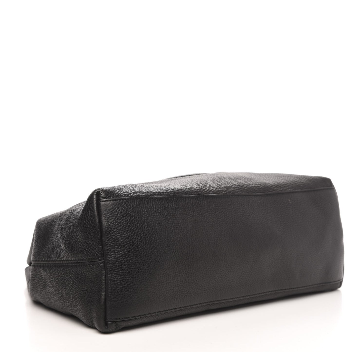 Pebbled Calfskin Medium Soho Chain Shoulder Bag Black