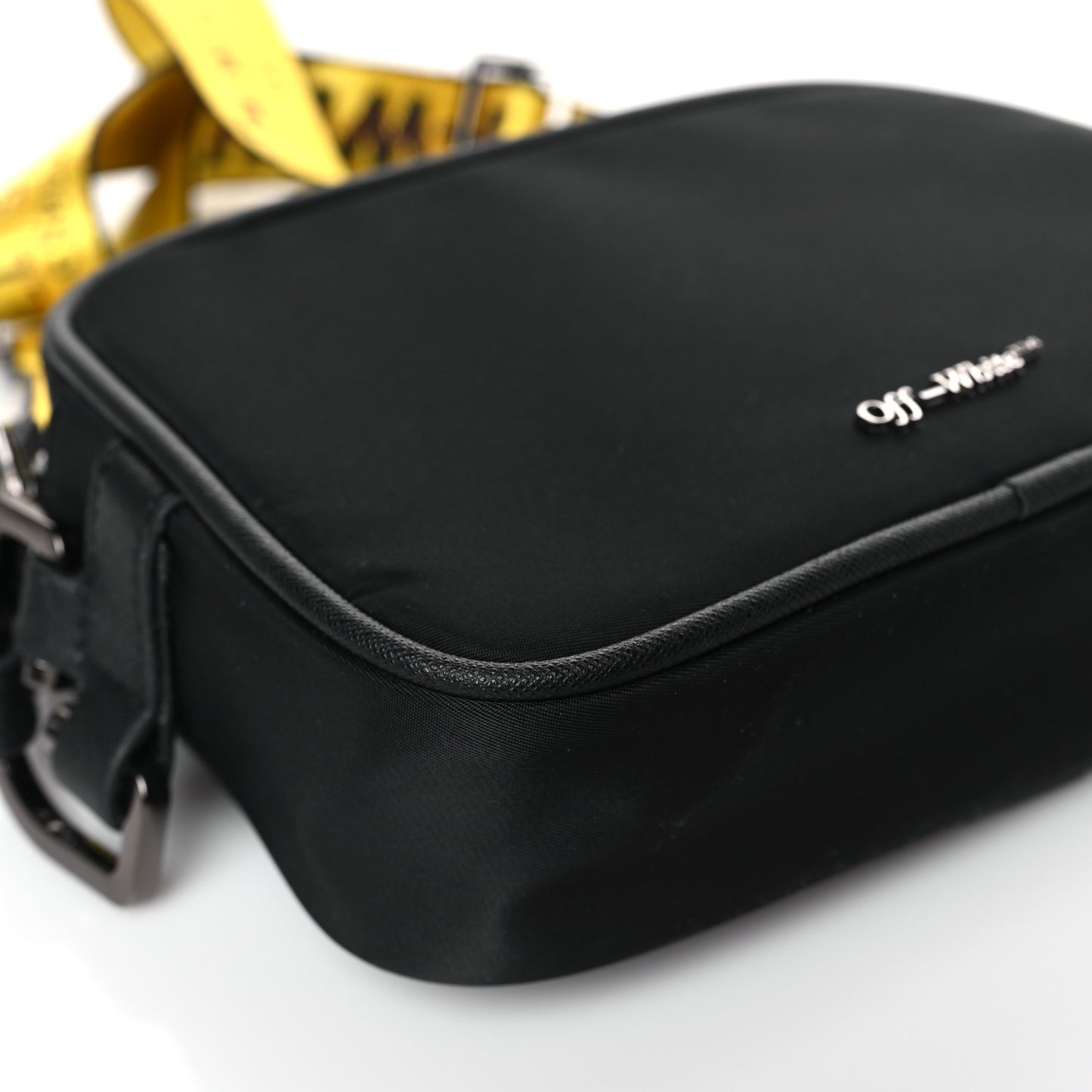 Nylon Logo Print Crossbody Bag Black