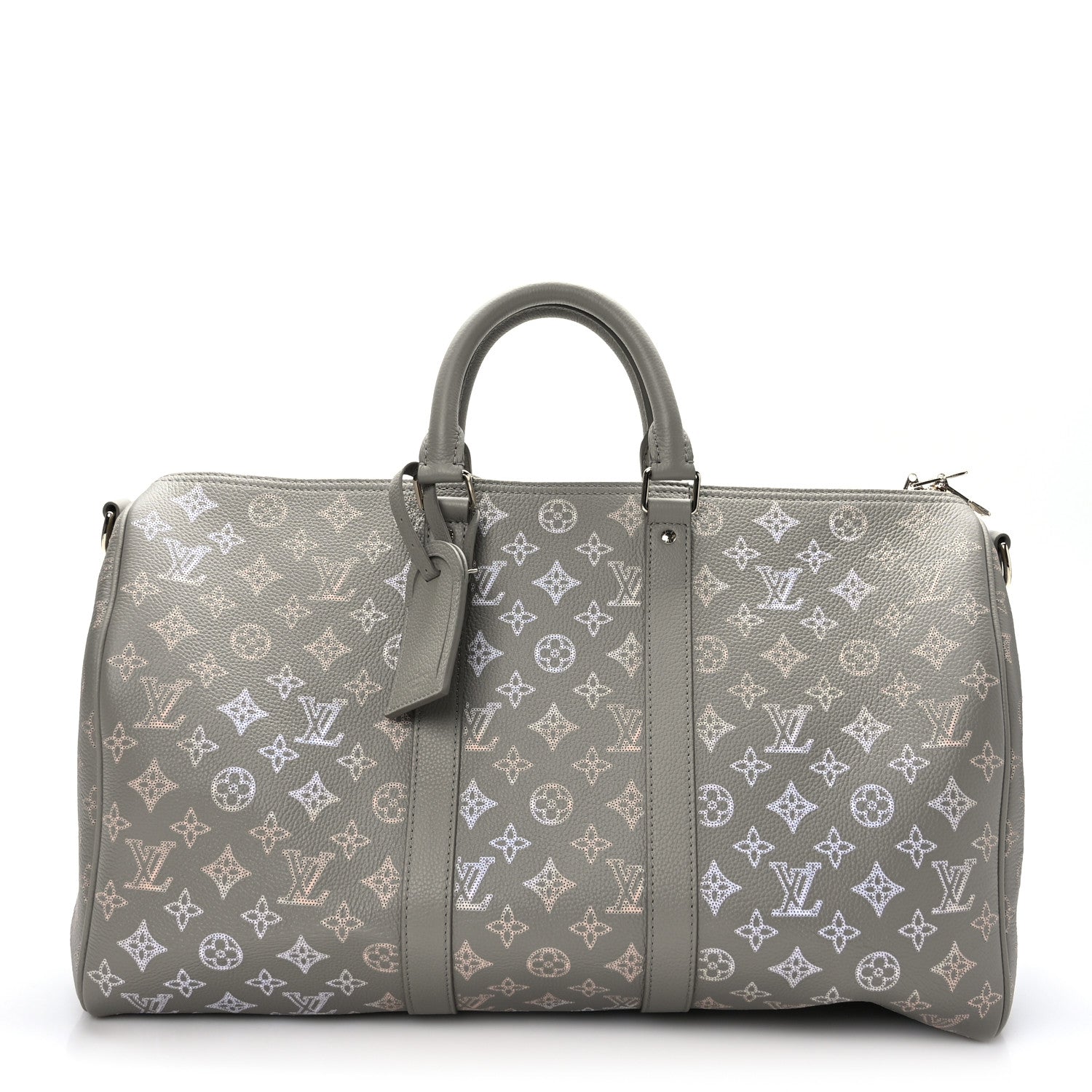 Louis Vuitton ボストンバッグ グレー Louis Vuitton Mahina Flight Mode Keepall Bandouliere 45 Gray