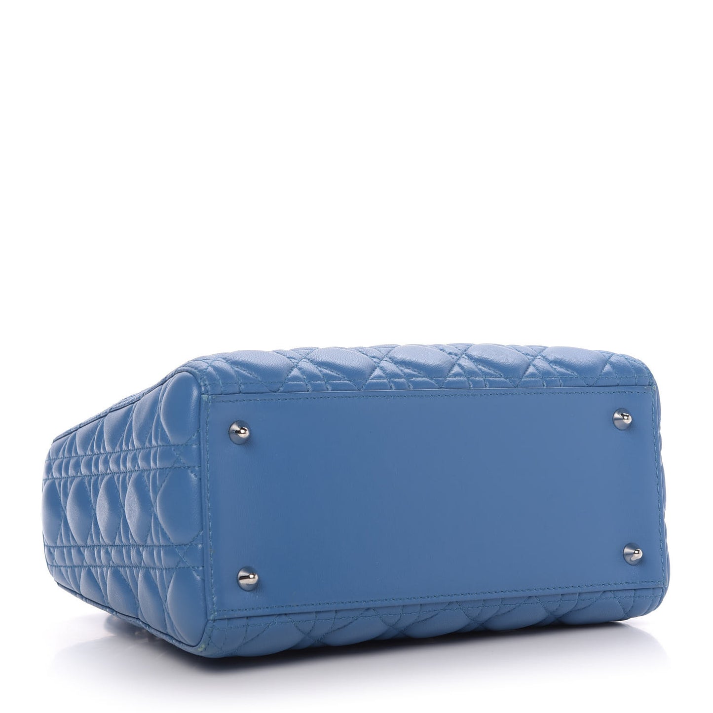 Lambskin Cannage Medium Lady Dior Blue Pastel