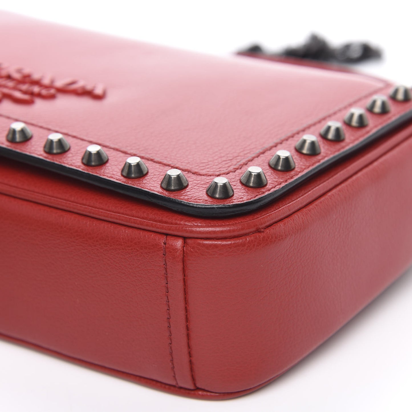 Glace Calfskin Studded Crossbody Fuoco