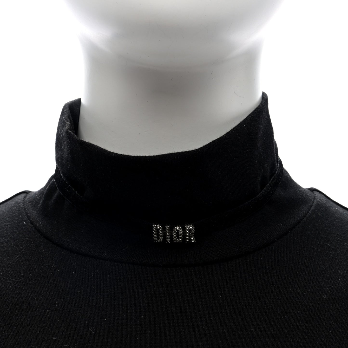 Velvet Crystal DIOR Choker Necklace Black
