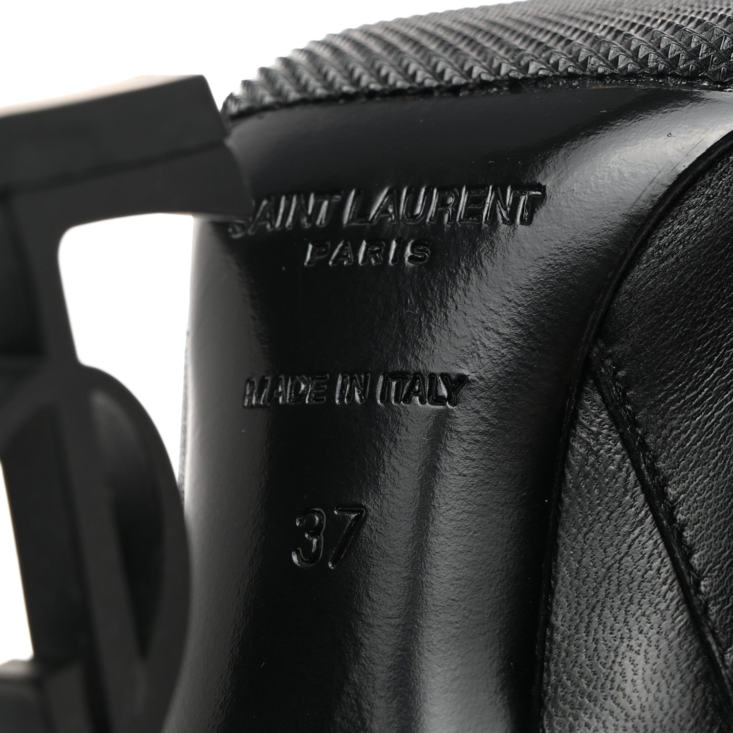 Saint Laurent Calfskin Opyum Ankle Boots 37 Black 6 of 9