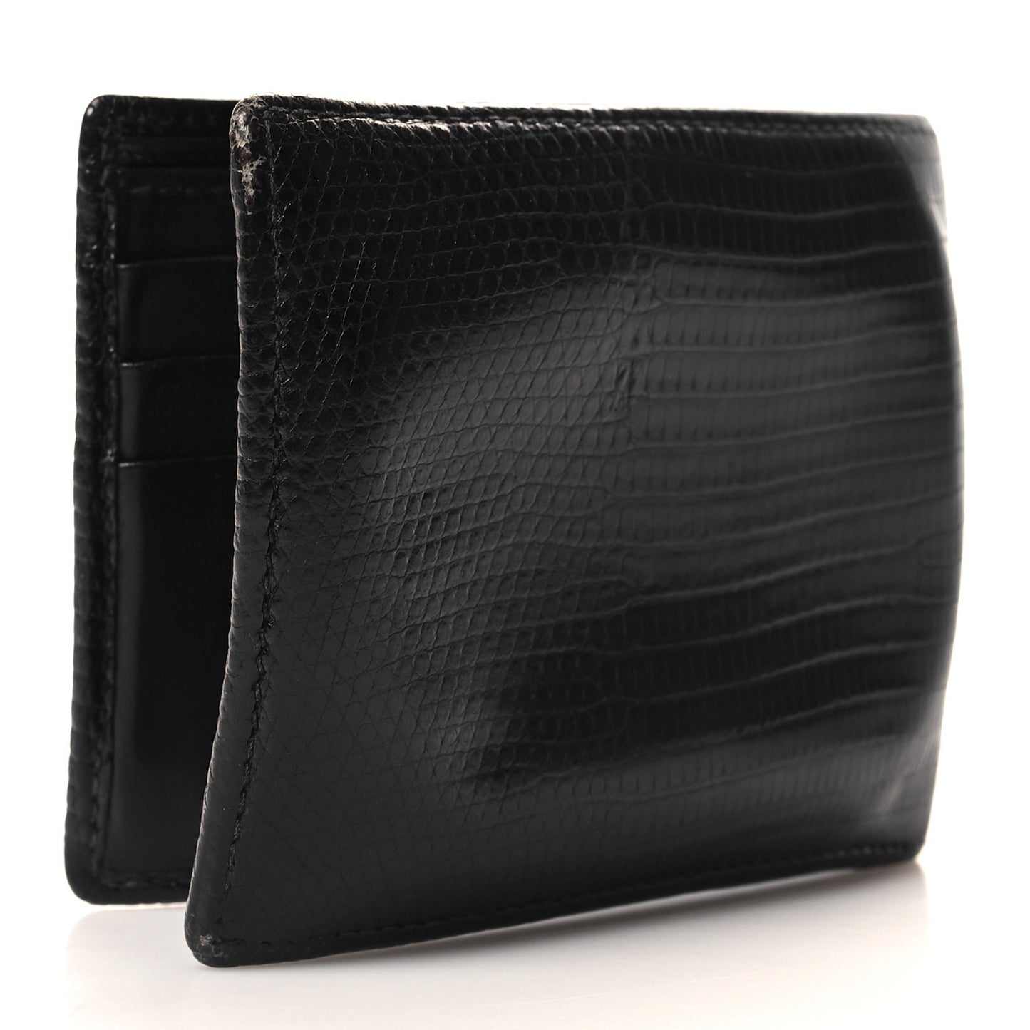 Lizard Bi-Fold Wallet Black