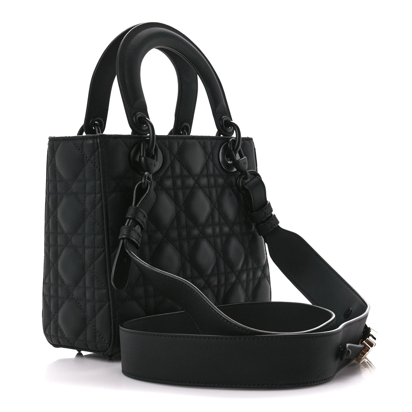 Ultra Matte Calfskin Cannage Small My ABCDior Lady Dior Black