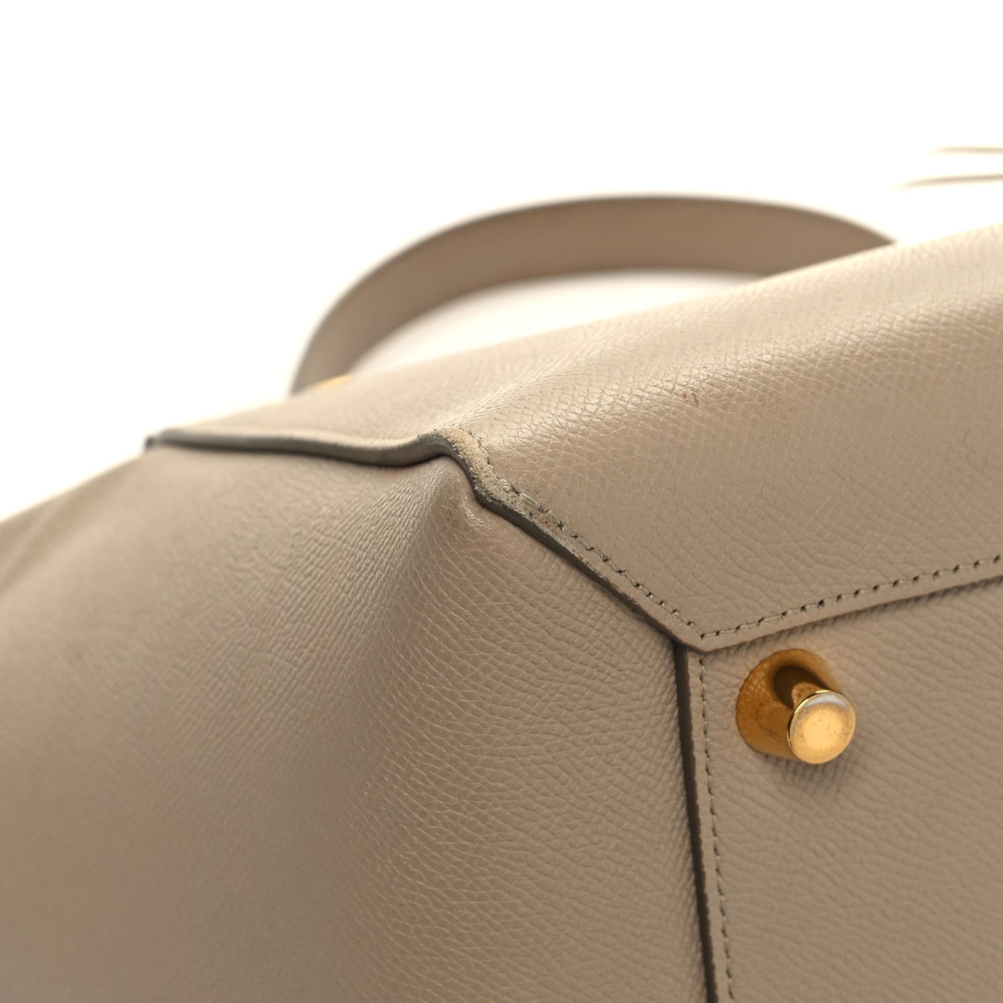 Grained Calfskin Mini Belt Bag Light Taupe