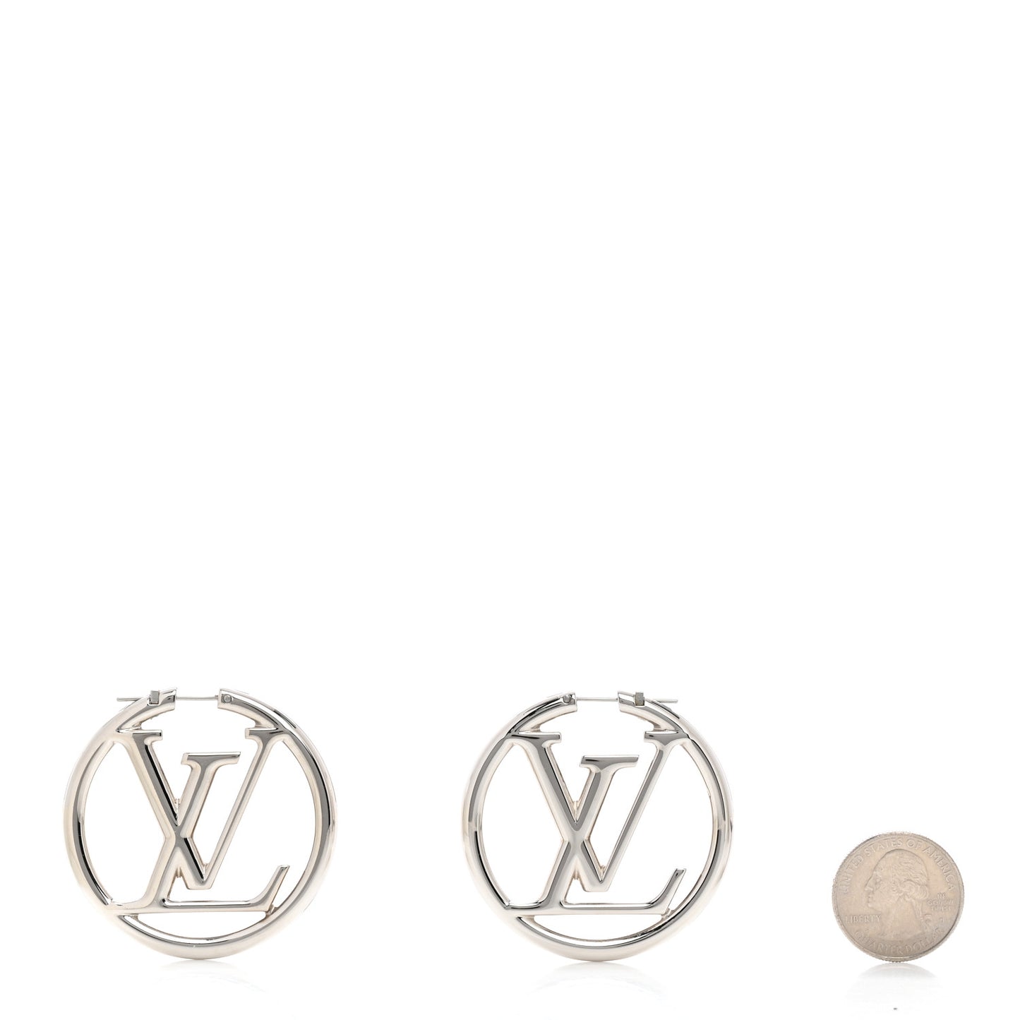Palladium Louise Hoop Earrings Silver