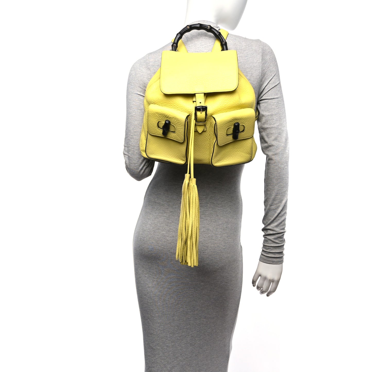 Cellarius Calfskin Medium Bamboo Backpack Mimosa Flower