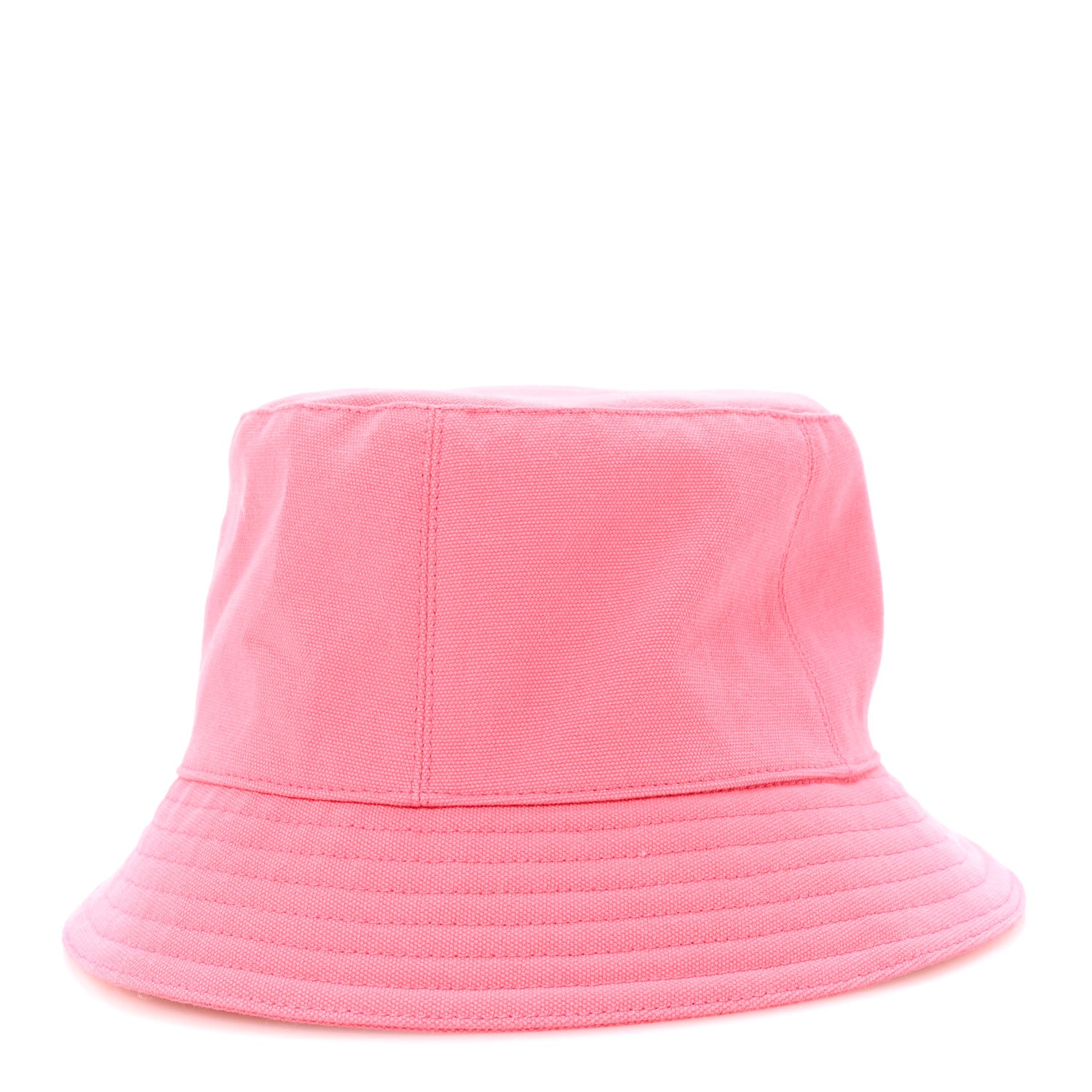 Hermes Cotton Canvas Calvi Seashell Bucket Hat 57 Rose Azalee