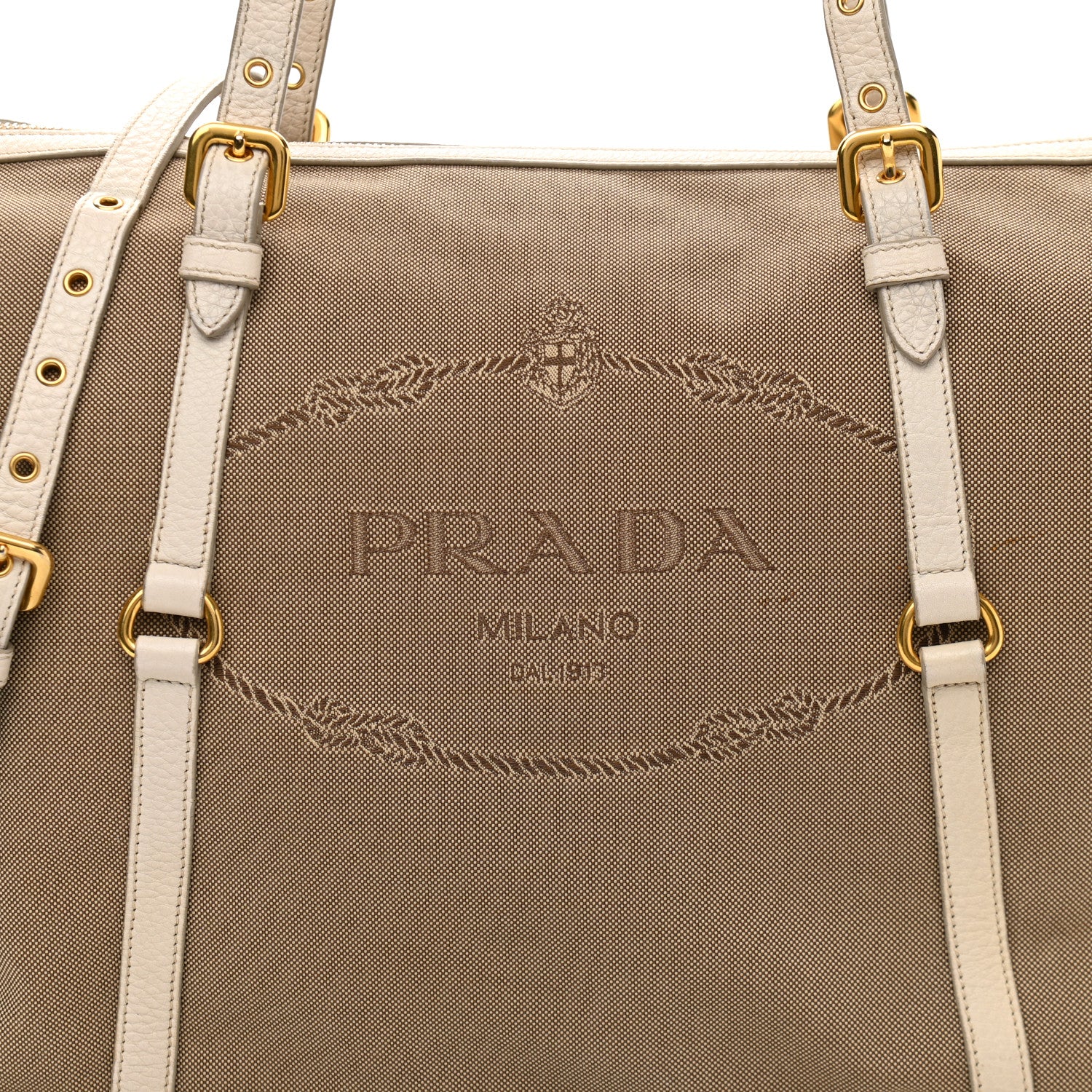 Prada Jacquard Logo Tote Corda Talco 9 of 17