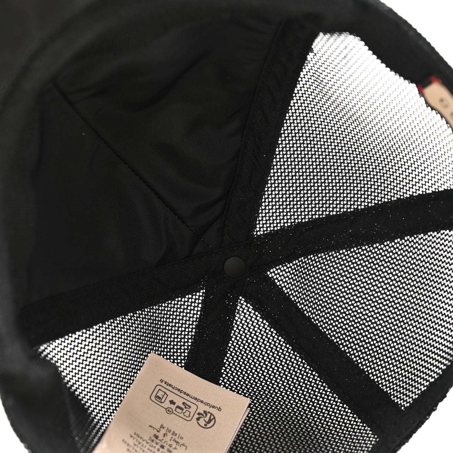 Calfskin Mesh GG Tennis Embossed Baseball Hat L Black