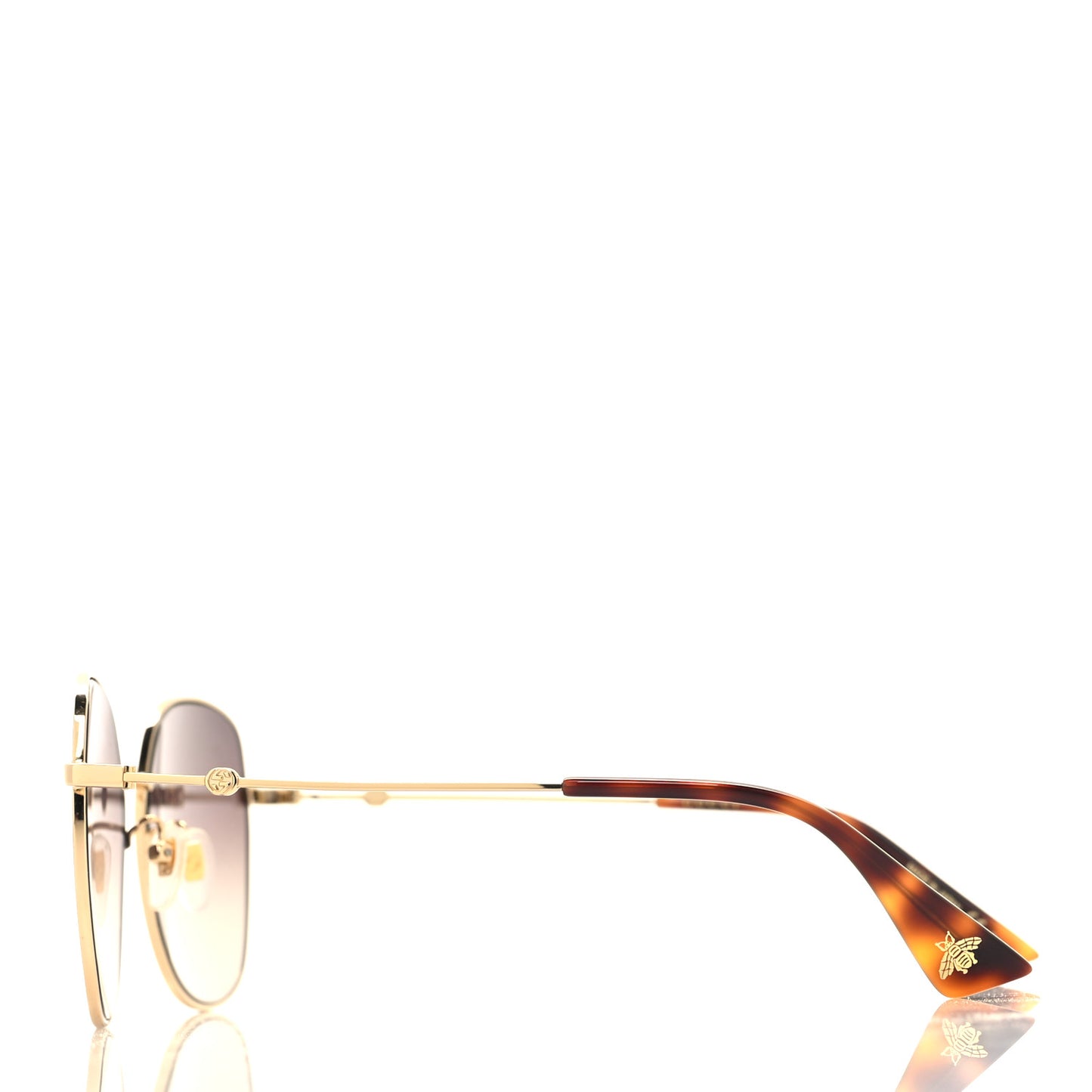 Metal Square Frame Sunglasses GG0415SK Gold