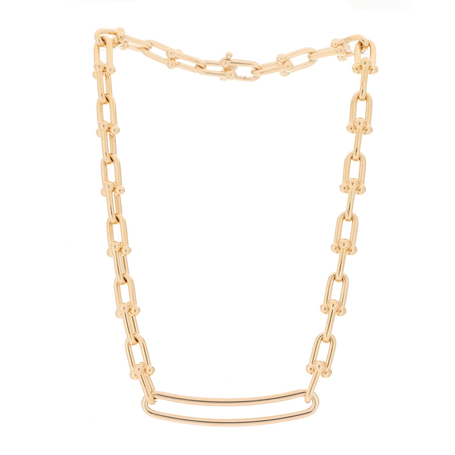 Tiffany 18K Rose Gold HardWear Elongated Link Necklace 3 of 5