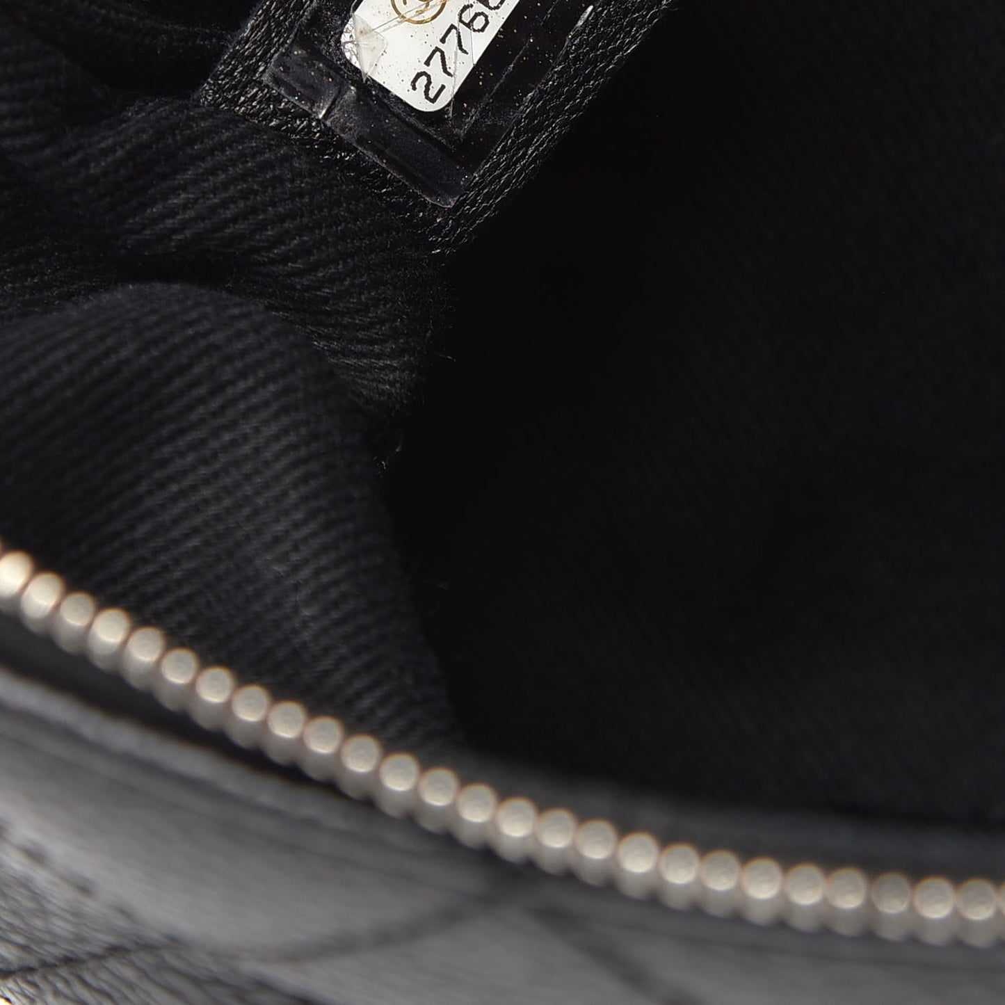 Grained Calfskin Quilted Waist Belt Bag Black