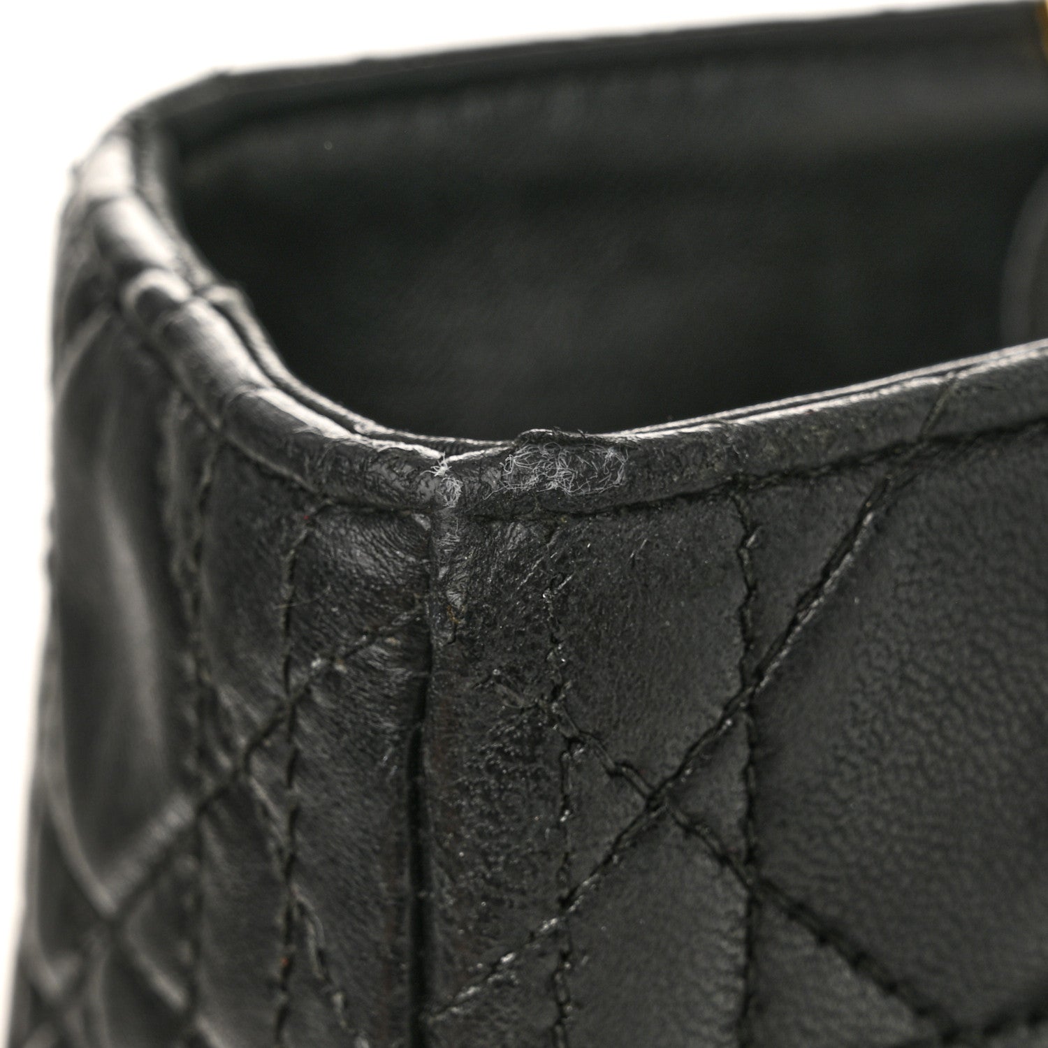 Christian Dior Lambskin Cannage Large Lady Dior Black 17 of 22