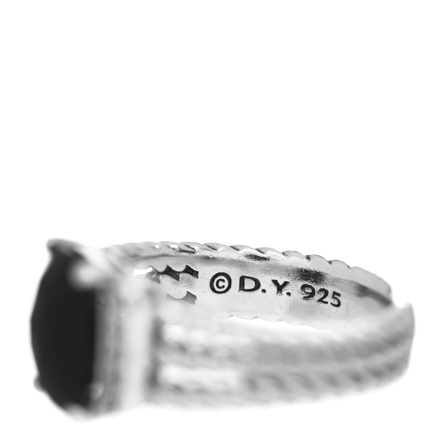 Sterling Silver Diamond Black Onyx 10mm Petite Wheaton Ring 51 5.75