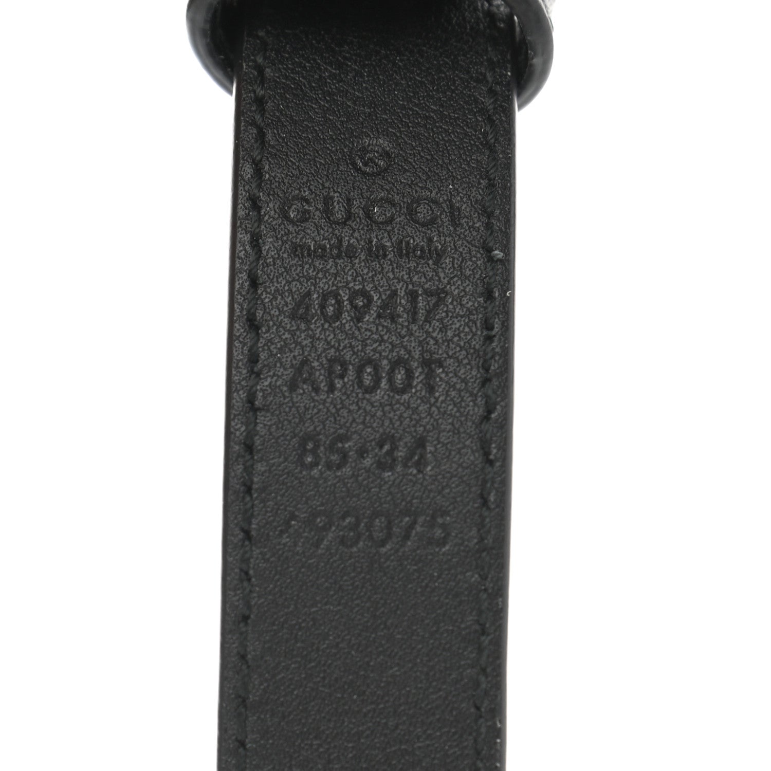 Gucci Calfskin Double G 20mm Belt 85 34 Black 3 of 7