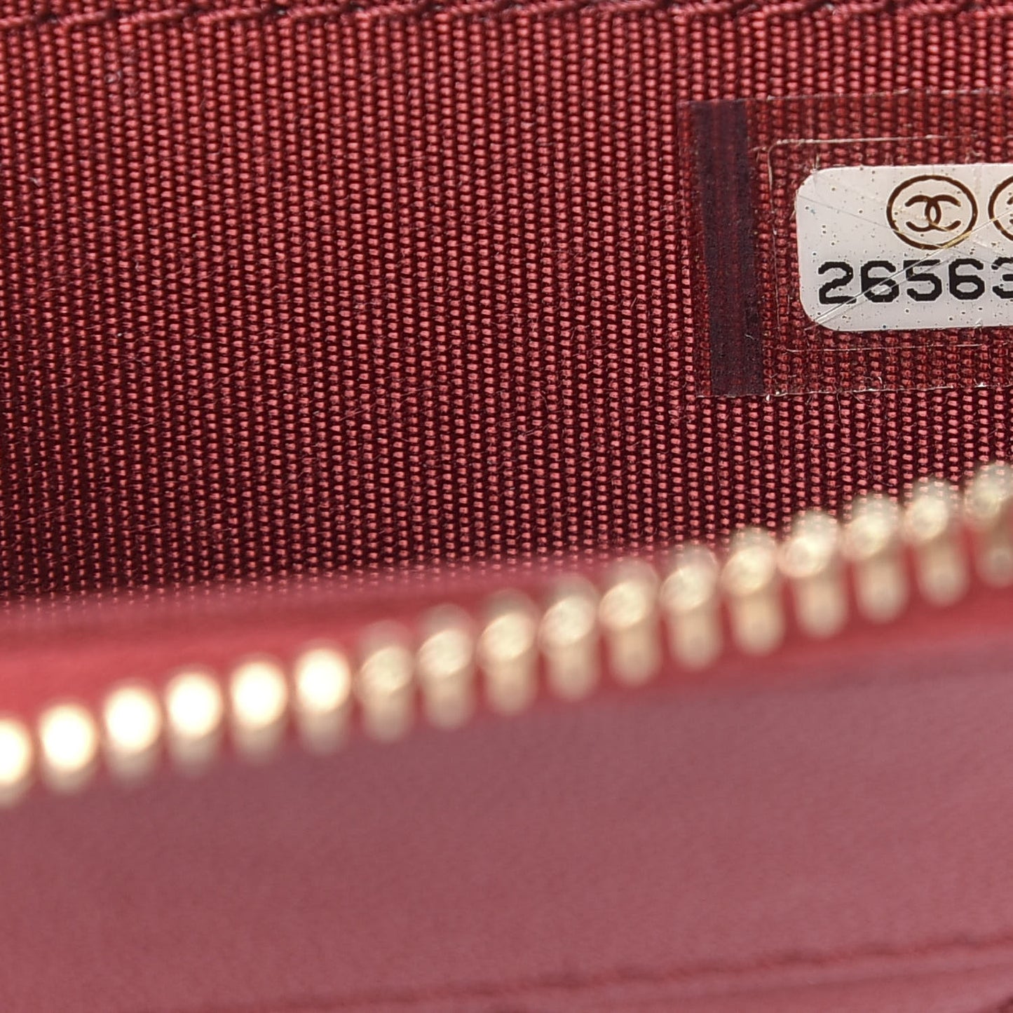 Sheepskin Quilted Mademoiselle Vintage Zip Coin Purse Red