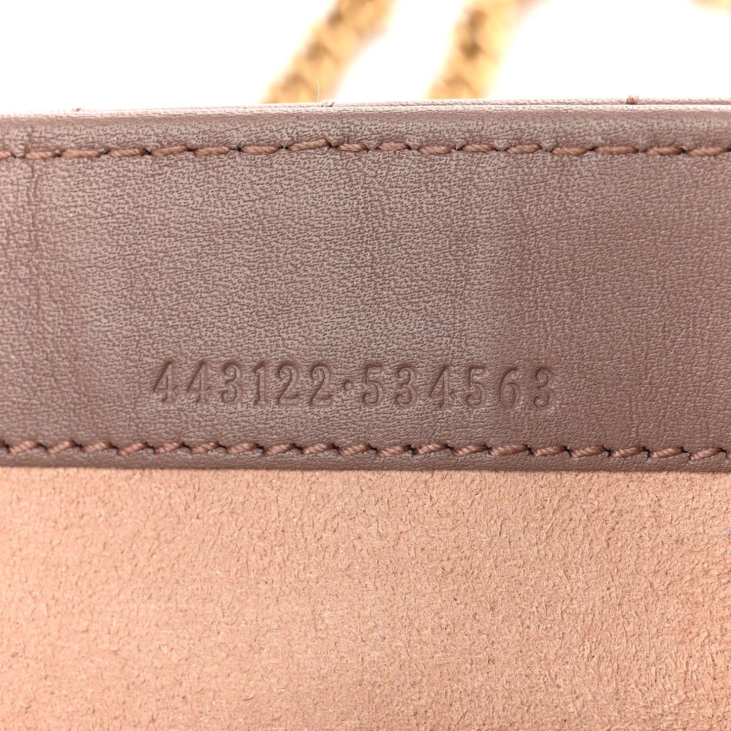Calfskin Matelasse Mini Pearly GG Marmont Chain Wallet Porcelain Rose
