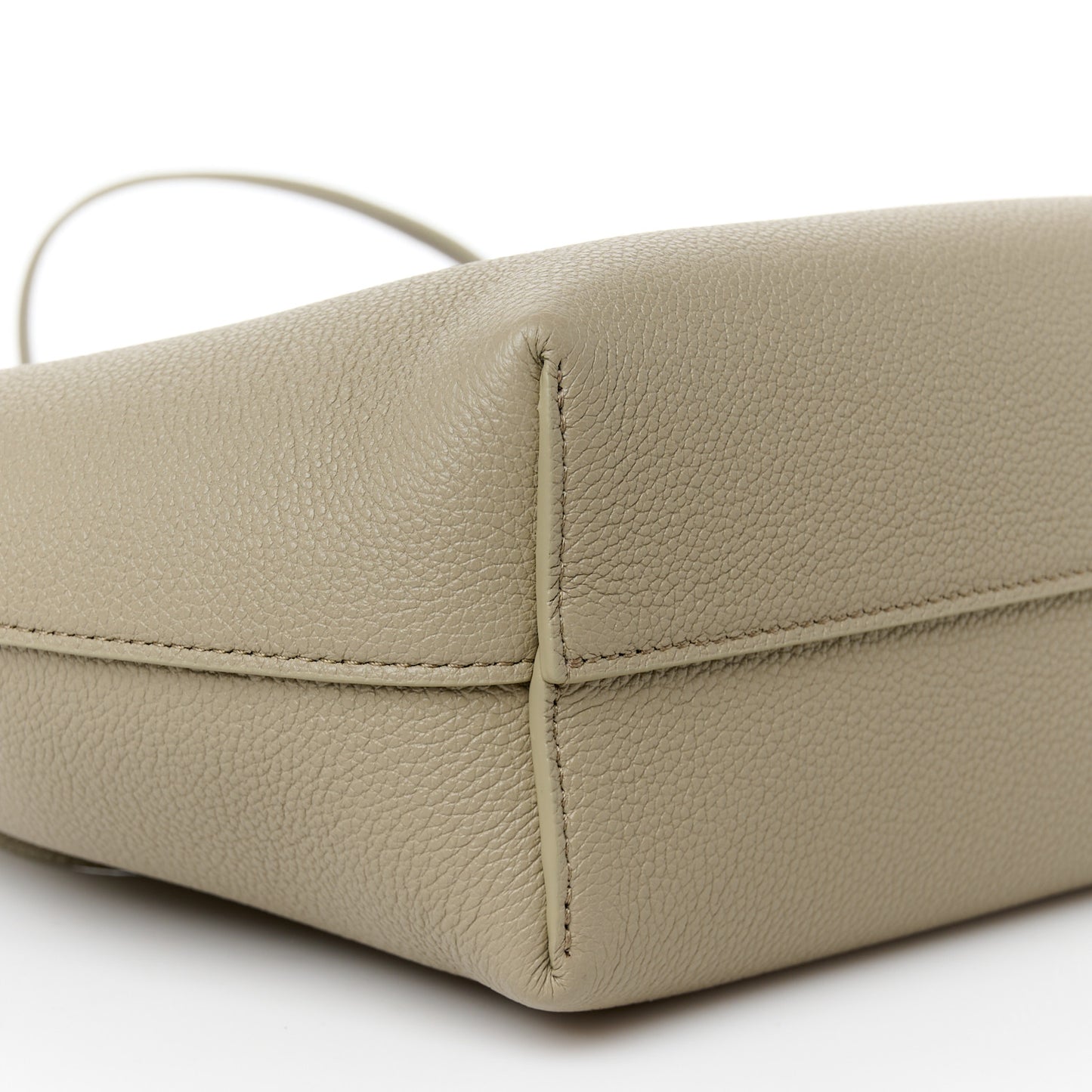 Grained Calfskin Triomphe Mini Cabas Anais Modern Taupe