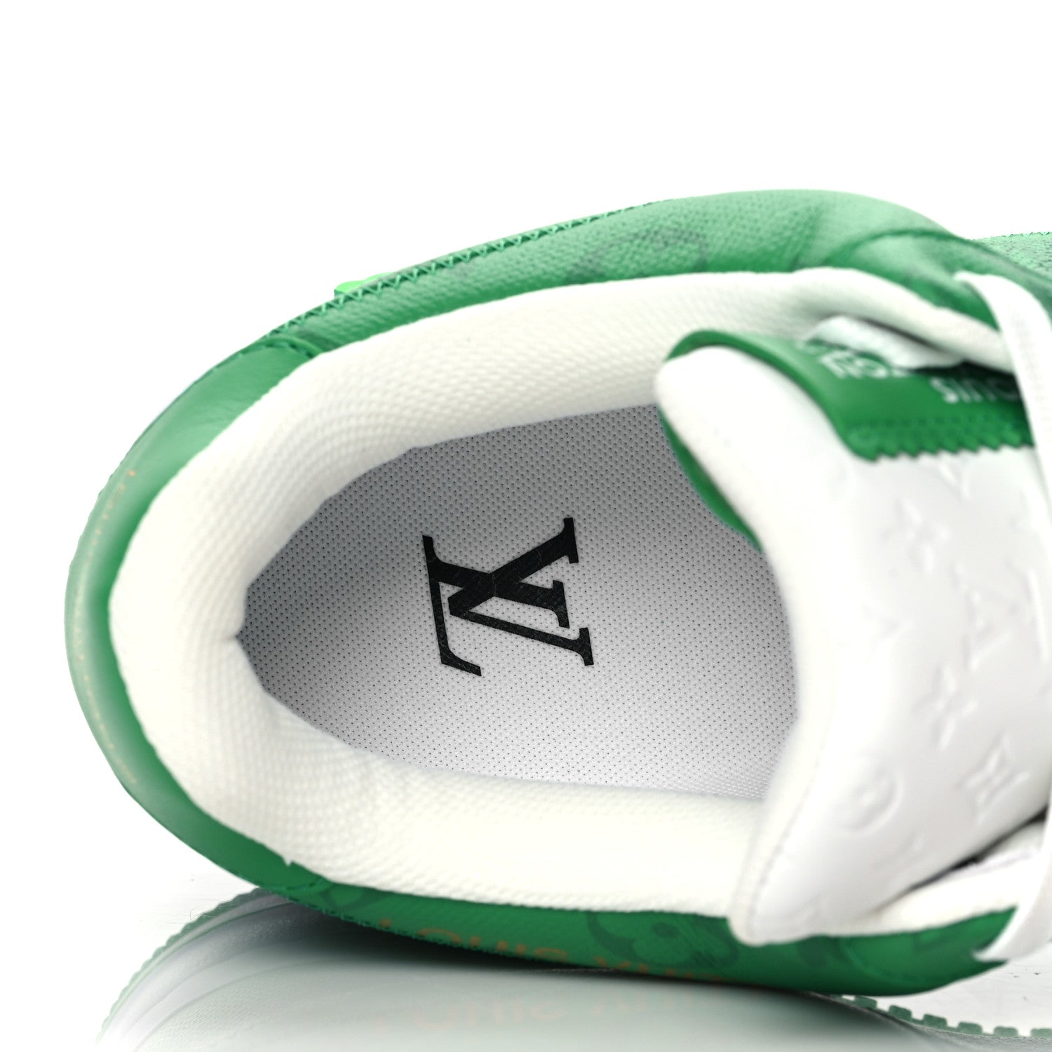Louis Vuitton X NIKE AIR FORCE 1 Calfskin Monogram Mens Low Top Sneakers 9.5 Green 9 of 10
