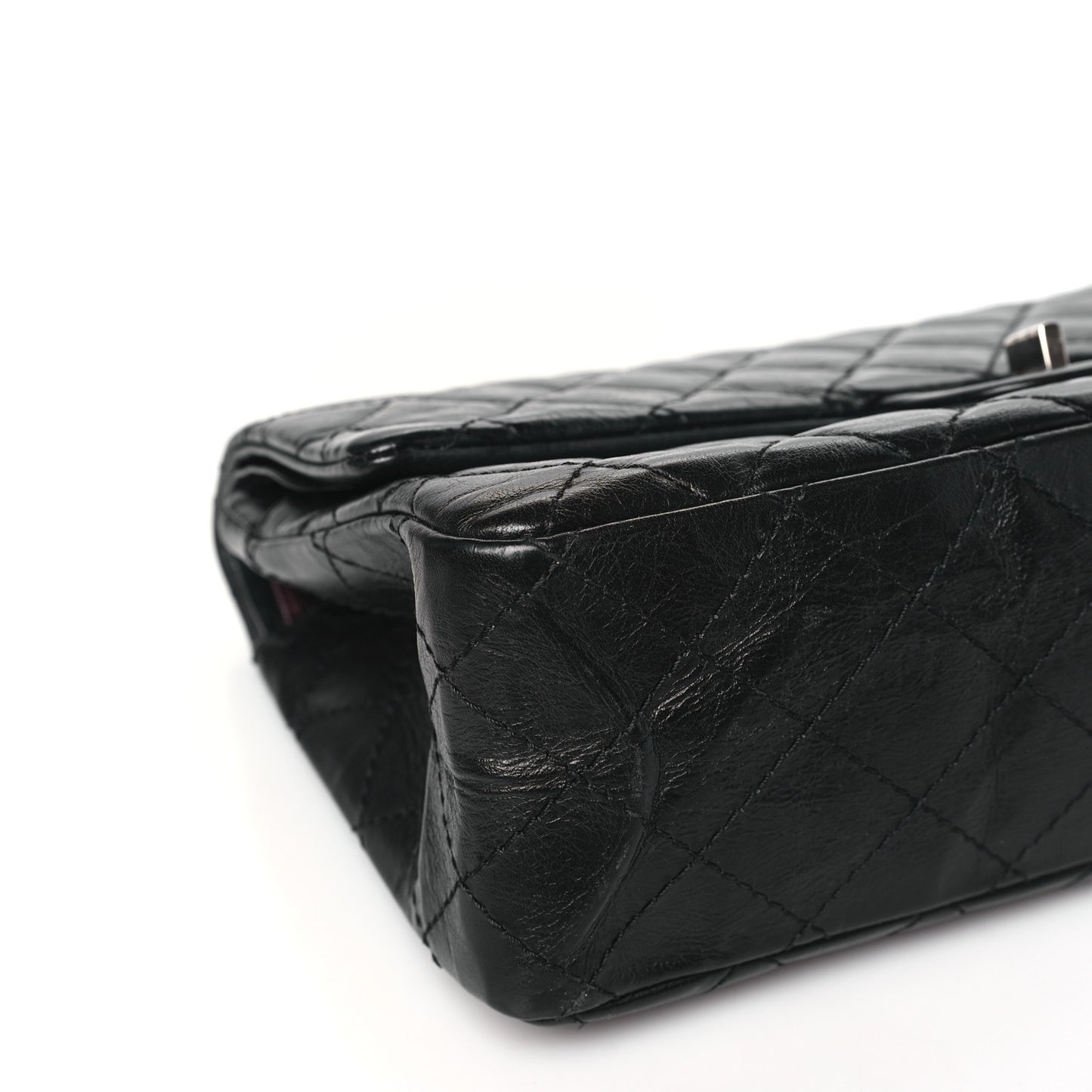 Aged Calfskin Quilted 2.55 Reissue 226 Flap Black