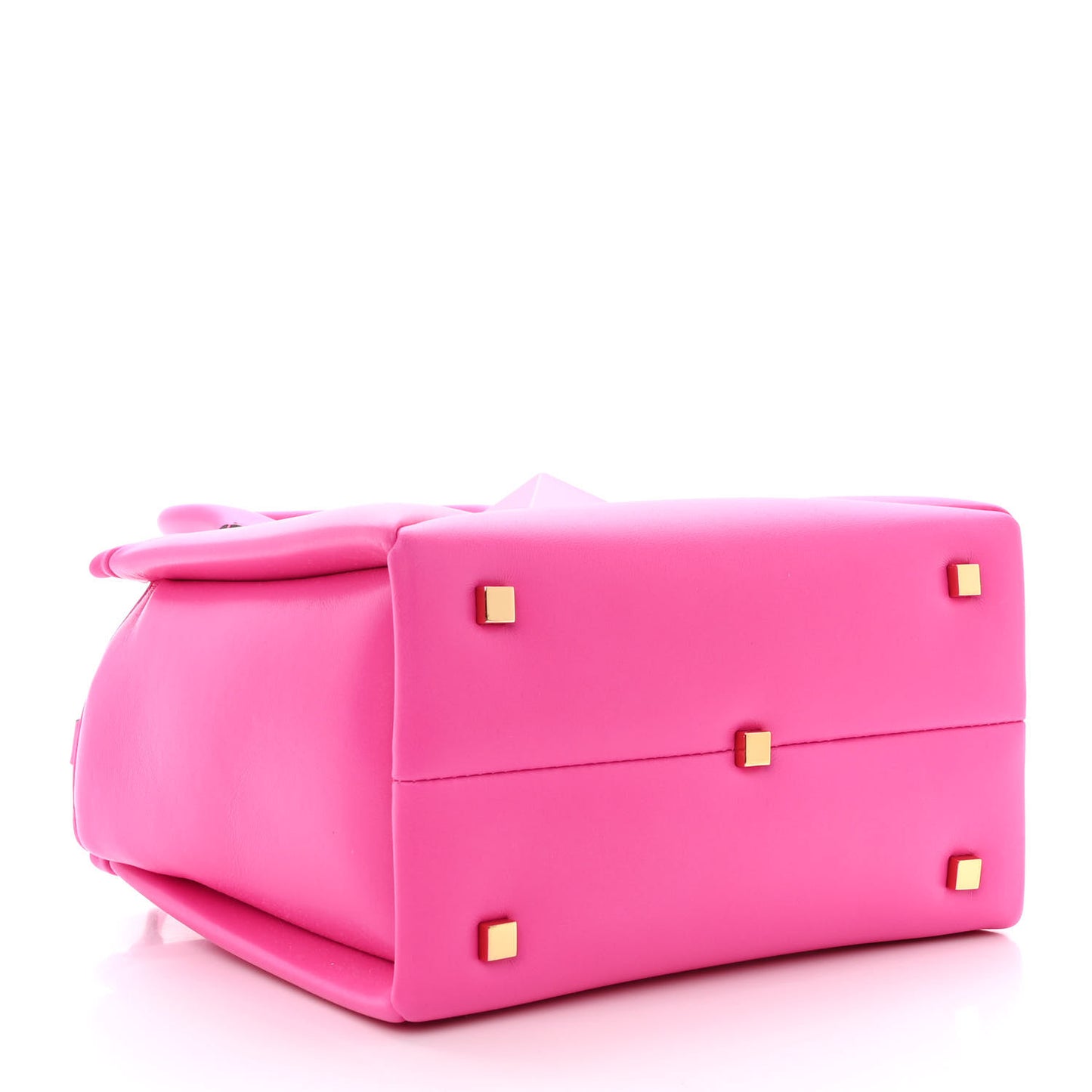 Nappa Tonal Monochrome Small One Stud Handbag Pink PP