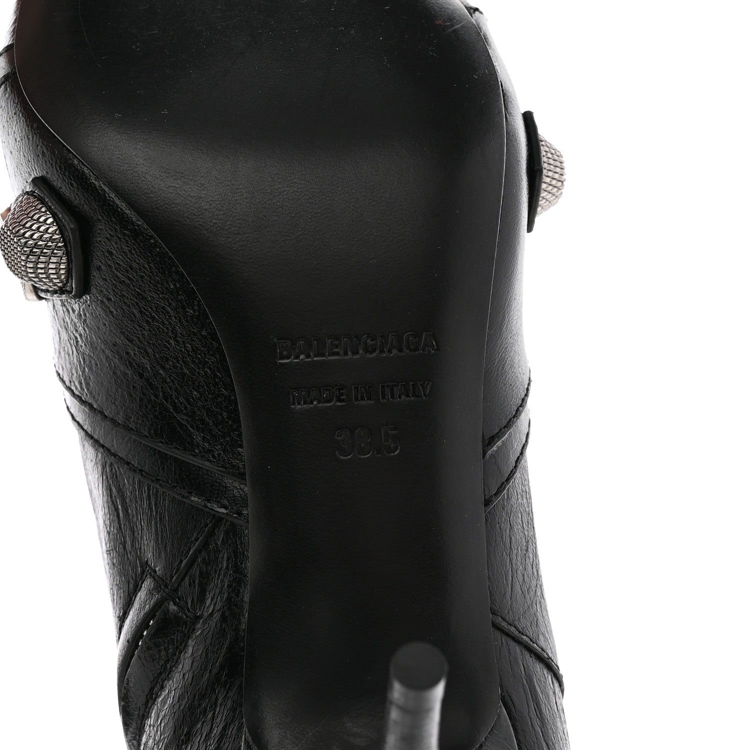 Balenciaga Agneau Arena Cagole 70mm Ankle Boots 38.5 Black 6 of 10