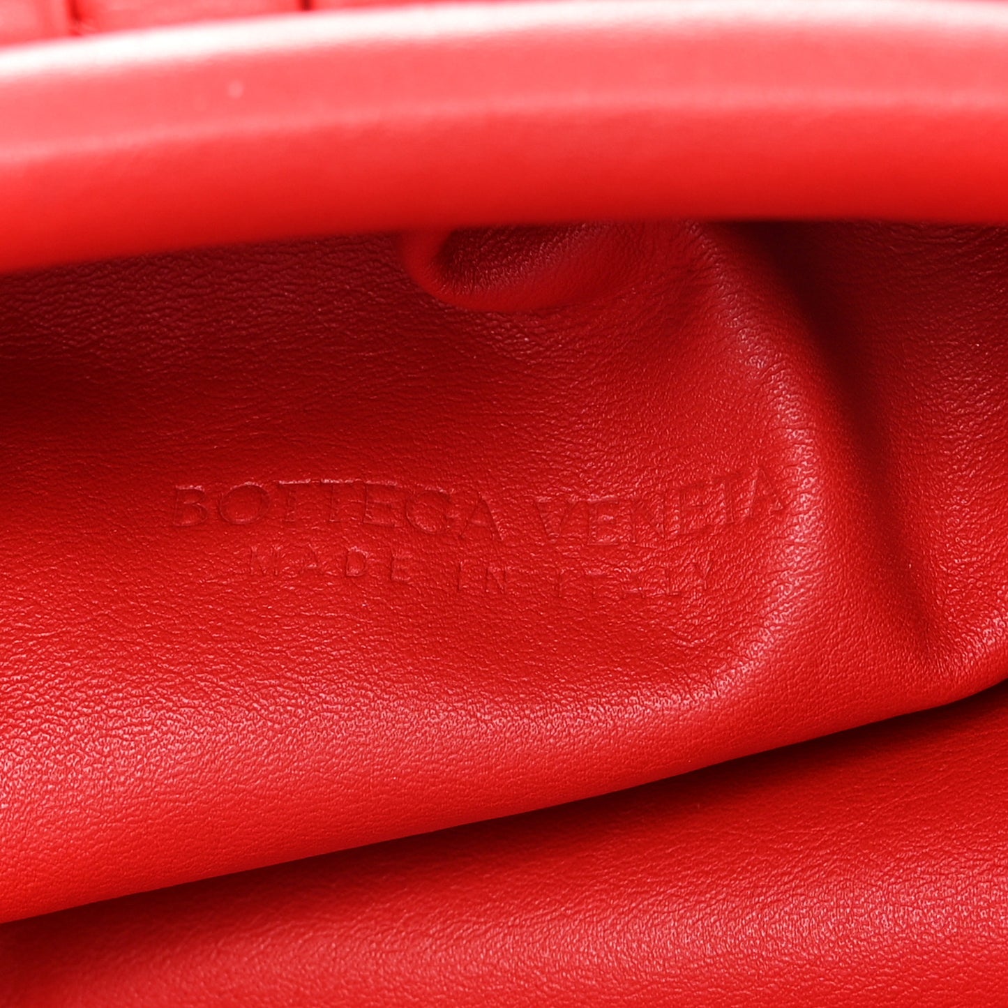Smooth Butter Calf The Pouch Oversized Clutch Bright Red