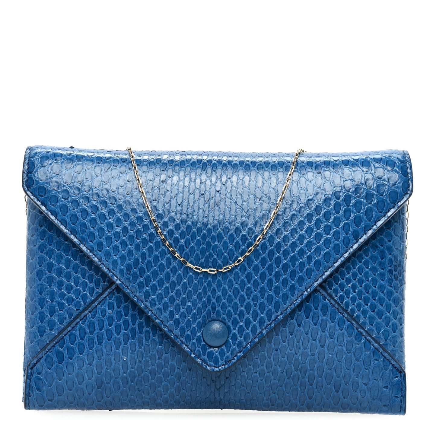 Snakeskin Envelope Chain Clutch Water Drop