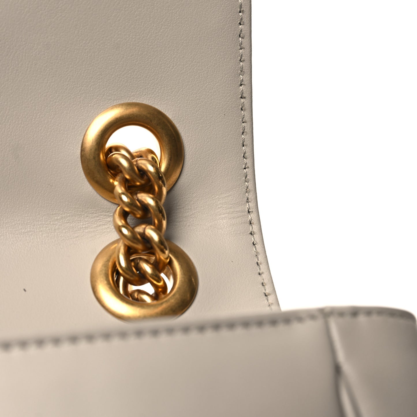 Calfskin Matelasse Mini GG Marmont Square Shoulder Bag Light Grey