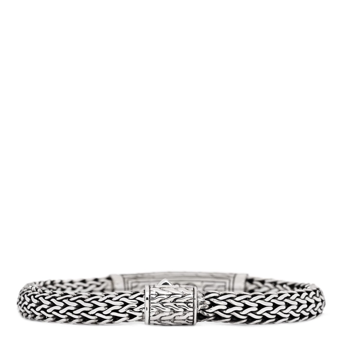Sterling Silver Blue Topaz 5mm Station Classic Chain Bracelet