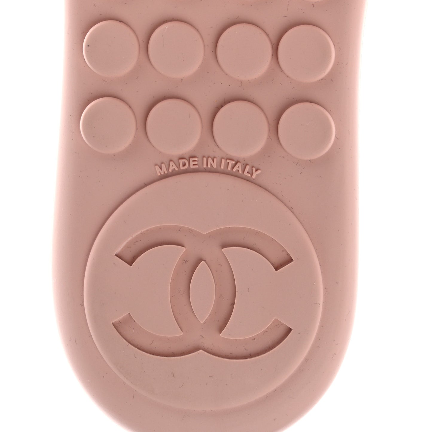Calfskin CC Chain Thong Sandals 37 Pink