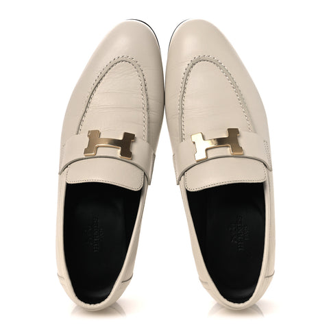 Goatskin Womens Paris Loafers 37 Beige Glaise