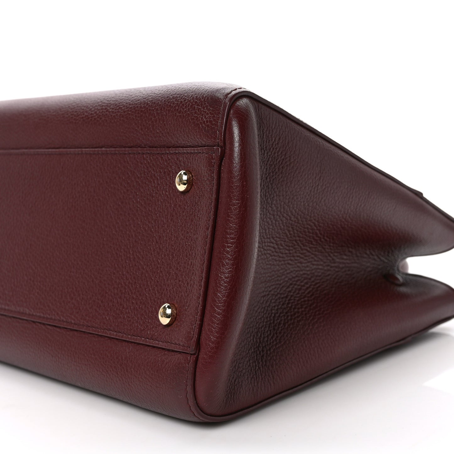 Grained Calfskin Small Neo Executive Shopper Tote Burgundy