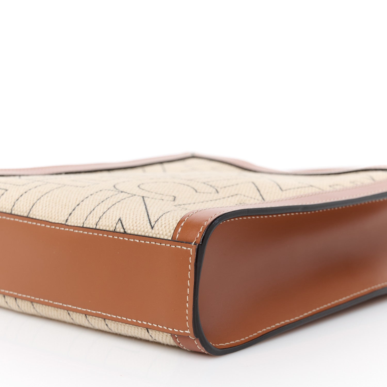 Celine Canvas Calfskin All Over Print Mini Vertical Cabas Natural Tan 9 of 9