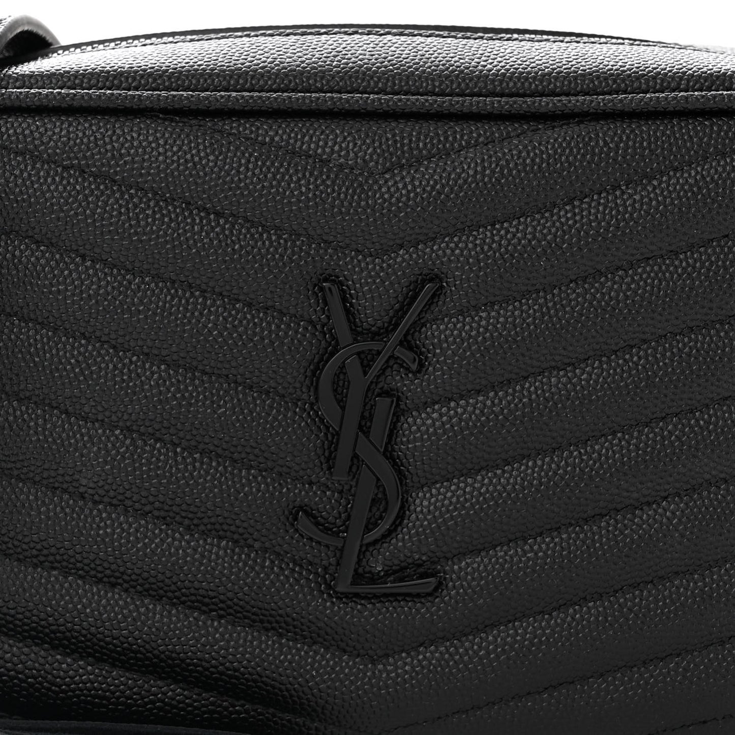 Grain De Poudre Matelasse Monochrome Monogram Mini Lou Camera Bag Black