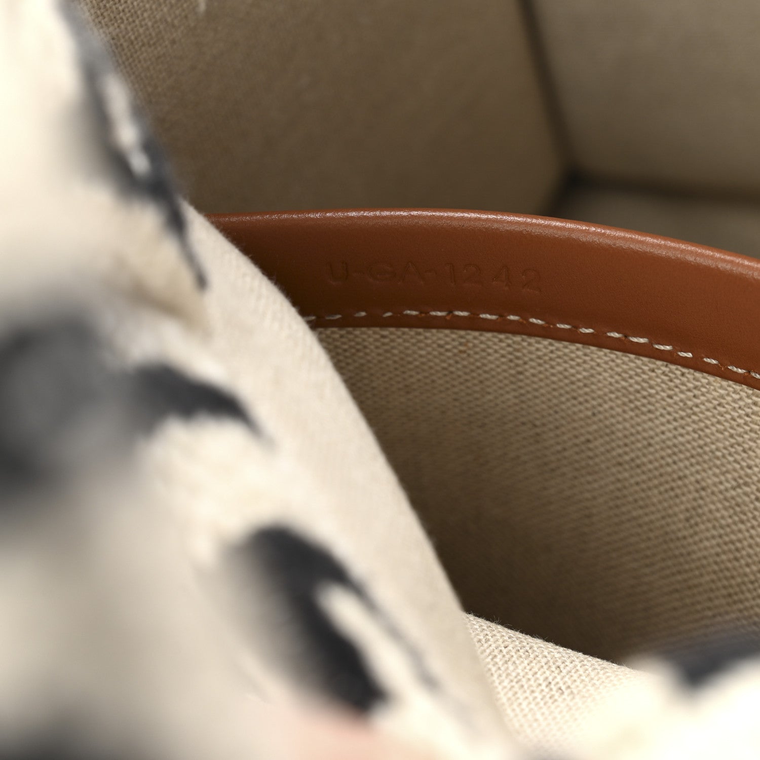 Celine Canvas Small All Over Cabas Thais White Black 7 of 11