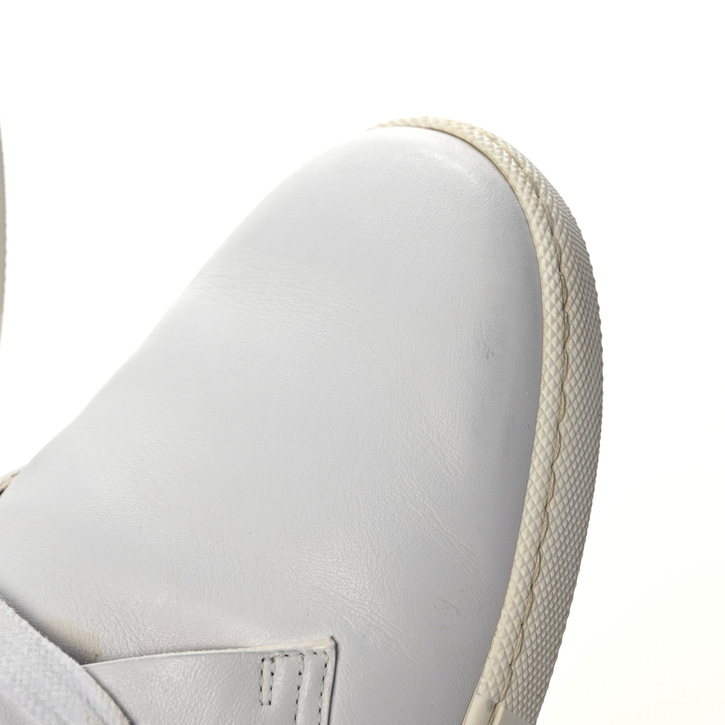 Lambskin Mens Lace Up Sneakers 41 White