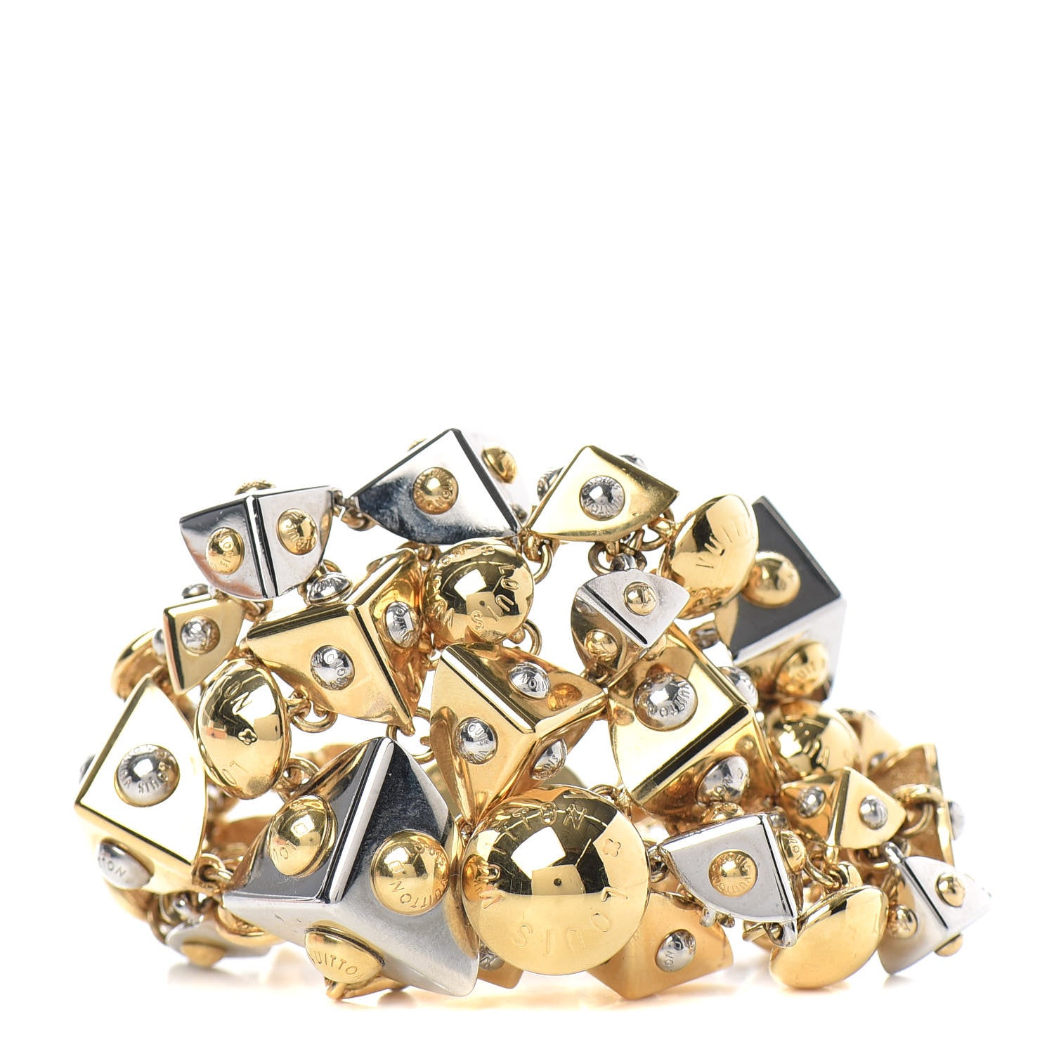 Louis Vuitton Trunkies Accumulation Bracelet Gold Silver 1 of 4