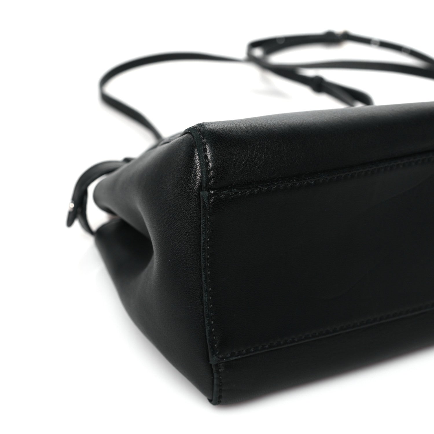 Fendi Nappa Karung Monster Eyes Mini Peekaboo Iconic Satchel Black Papavero 11 of 13