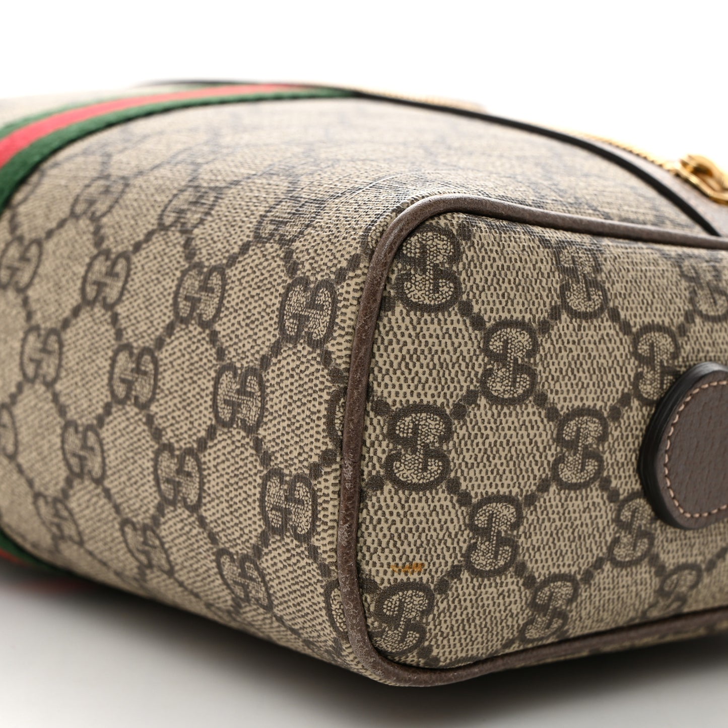GG Supreme Monogram Web Small Ophidia Shoulder Bag Brown