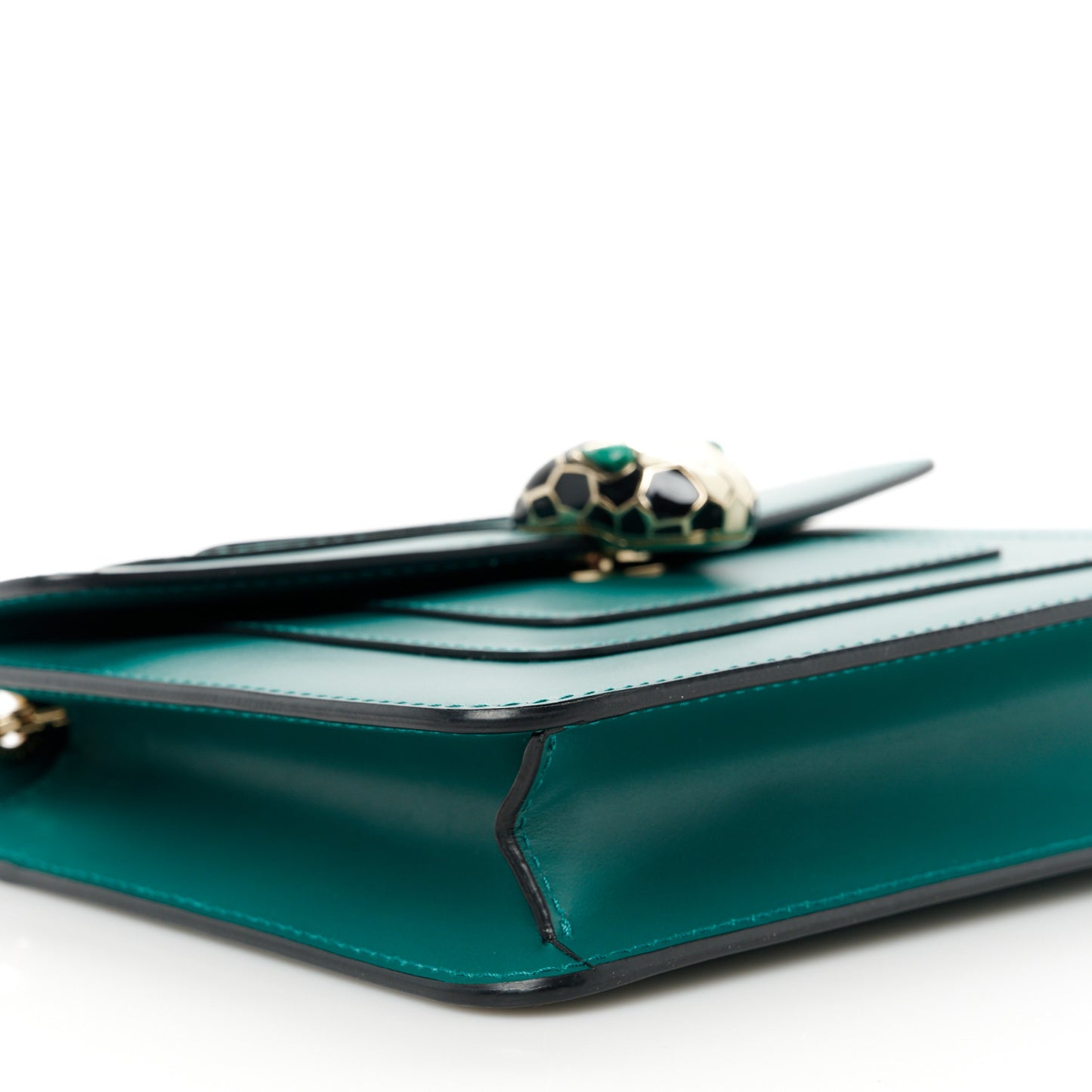 Calfskin Small Serpenti Forever Snake Strap Crossbody Bag Emerald Green